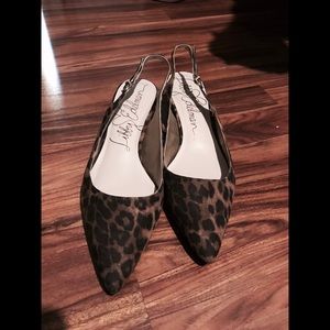 Leopard kitten heels